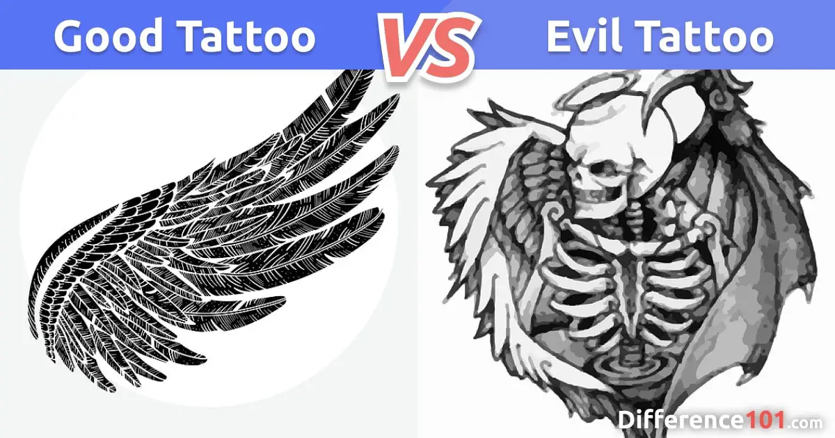simple good vs evil tattoo designs