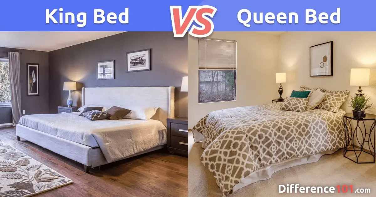 King Vs Queen Bed Difference, Dimension Of Queen Size Bed Frame
