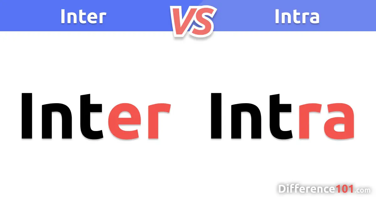 Inter vs. Intra: Differences, Examples, Similarities