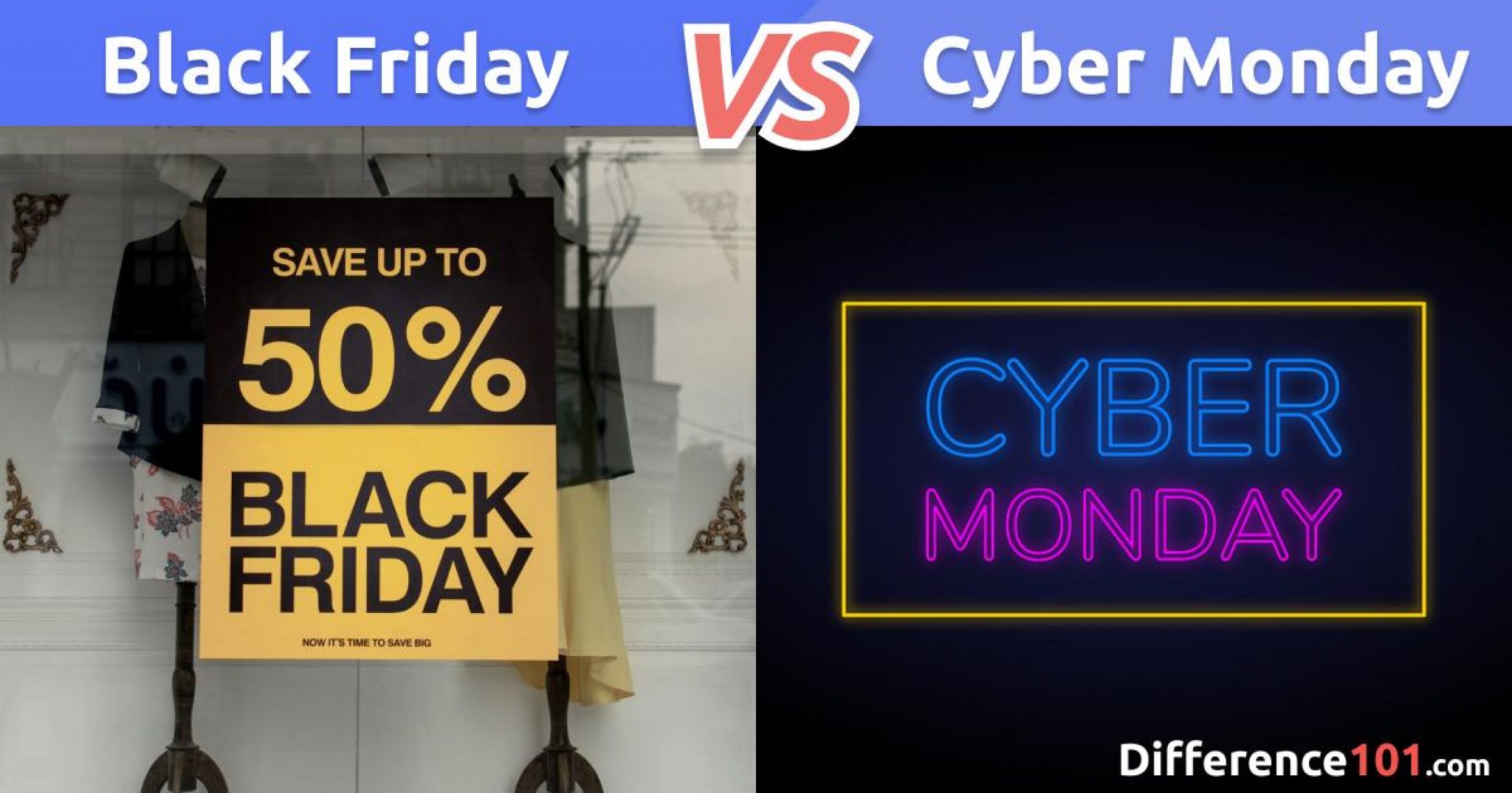 Black Friday vs. Cyber Monday What's The Difference? Difference 101