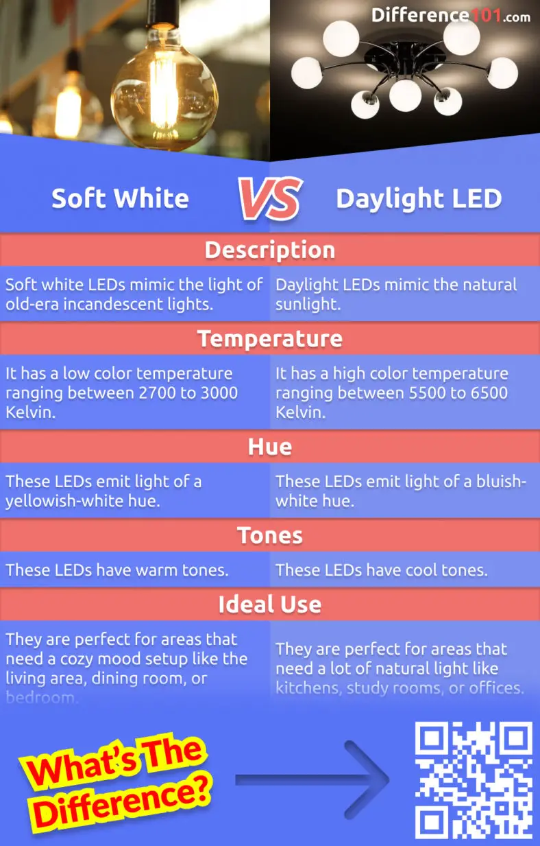 Soft White vs. Daylight LED 5 Key Differences, Pros & Cons, Examples