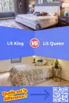 Lit King ou Queen: différence, dimensions, avantages et inconvénients