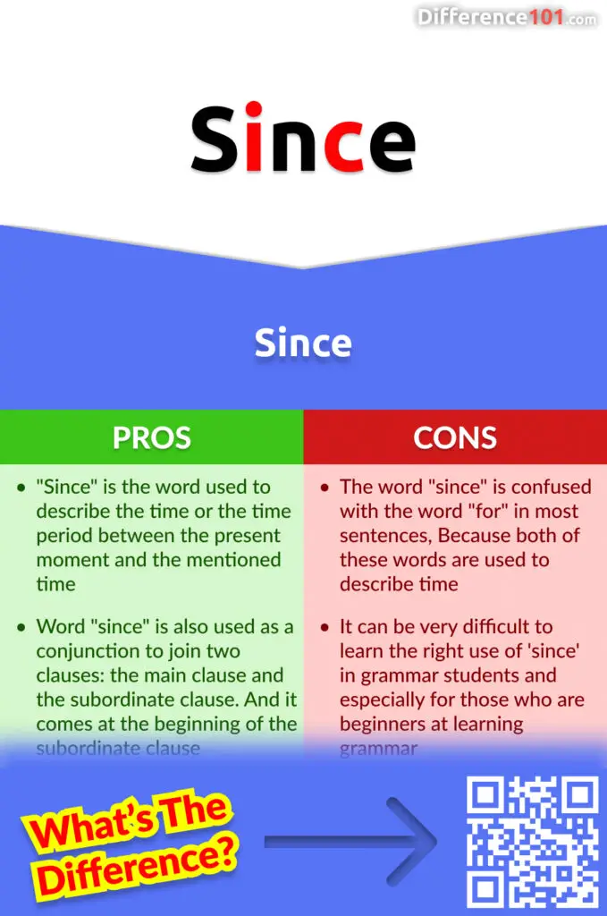 Since Pros and Cons