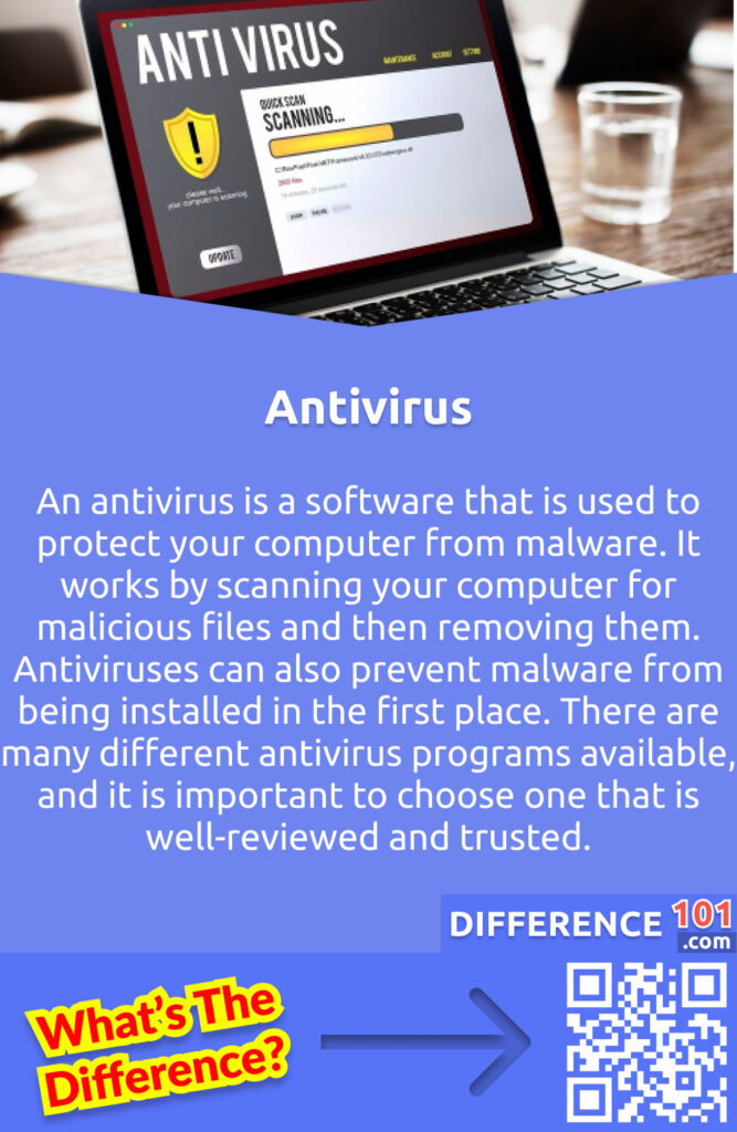 What Is Antivirus?
An antivirus is a software that is used to protect your computer from malware. It works by scanning your computer for malicious files and then removing them. Antiviruses can also prevent malware from being installed in the first place. There are many different antivirus programs available, and it is important to choose one that is well-reviewed and trusted.