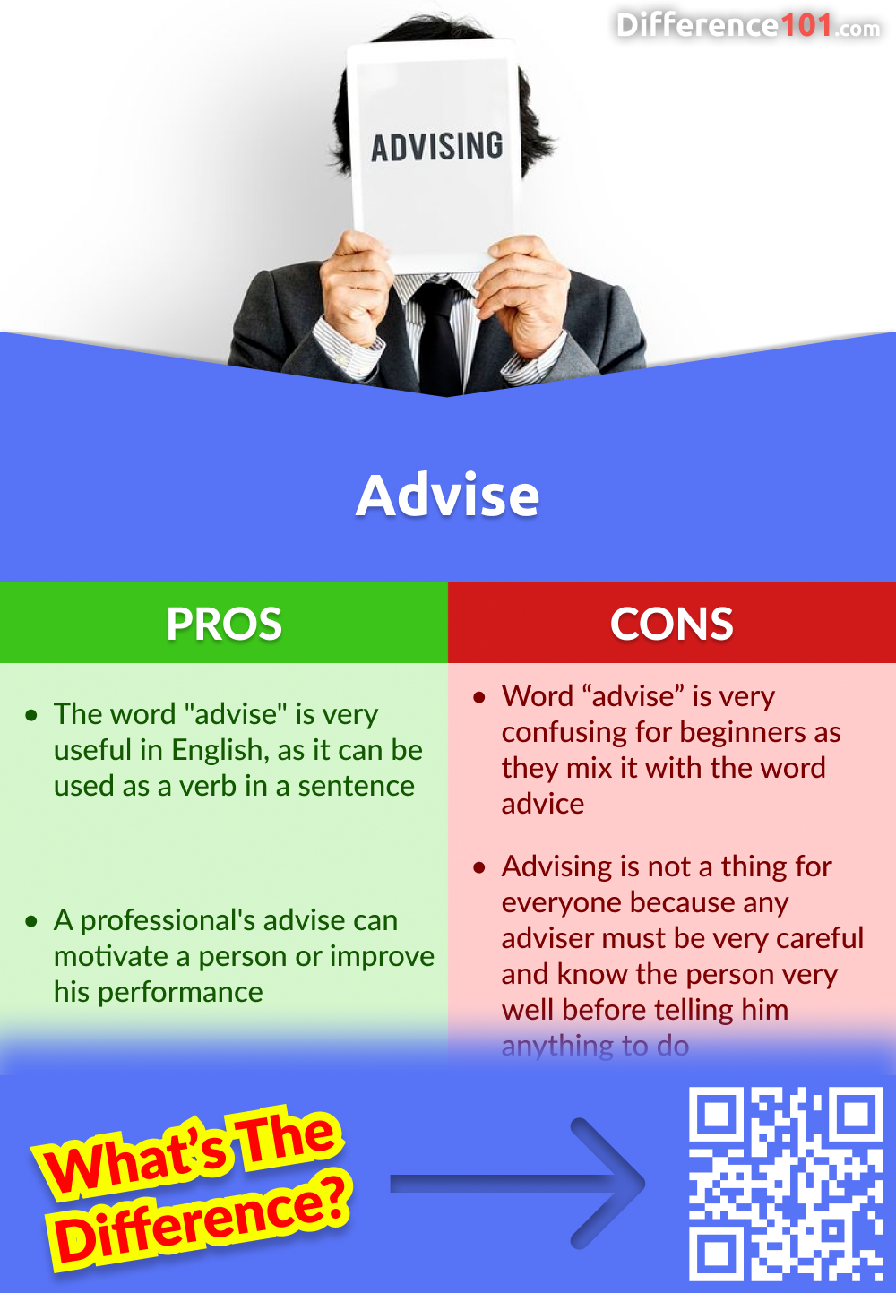 Advise Pros and Cons
