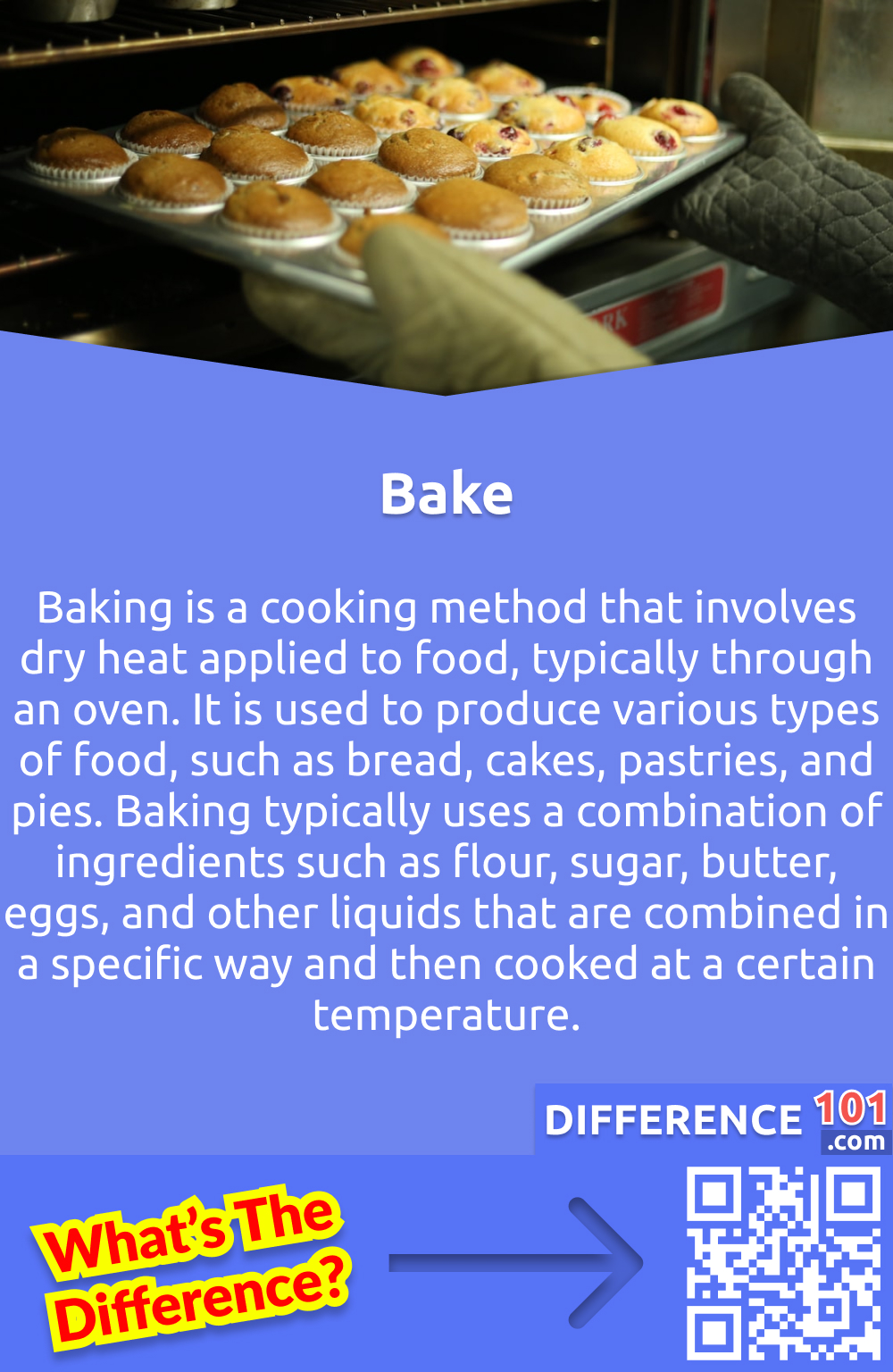 What Is Bake? Baking is a cooking method that involves dry heat applied to food, typically through an oven. It is used to produce various types of food, such as bread, cakes, pastries, and pies. Baking typically uses a combination of ingredients such as flour, sugar, butter, eggs, and other liquids that are combined in a specific way and then cooked at a certain temperature. Baking is an efficient and reliable way of producing a wide variety of foods, from savoury dishes to sweet desserts. It is an art in itself and requires the baker to have knowledge in the properties of ingredients and how to mix them to produce a desired result. Baking is an enjoyable and rewarding experience, and with practice and dedication, anyone can master the art of baking.