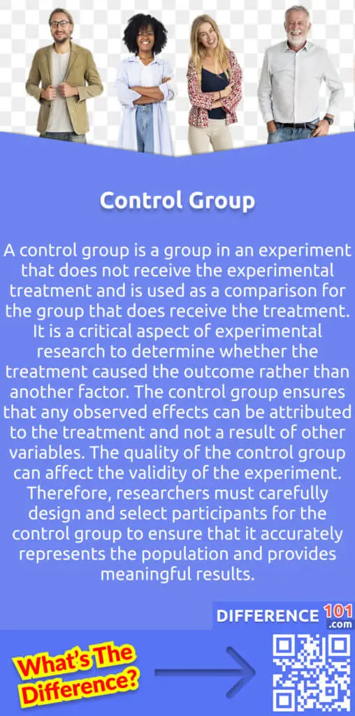 What Is Control Group?
A control group is a group in an experiment that does not receive the experimental treatment and is used as a comparison for the group that does receive the treatment. It is a critical aspect of experimental research to determine whether the treatment caused the outcome rather than another factor. The control group ensures that any observed effects can be attributed to the treatment and not a result of other variables. The quality of the control group can affect the validity of the experiment. Therefore, researchers must carefully design and select participants for the control group to ensure that it accurately represents the population and provides meaningful results. Overall, control groups are essential to gain accurate and reliable results in experimental research.
