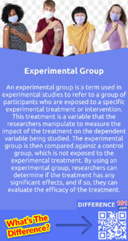 the difference between control group and experimental group is called