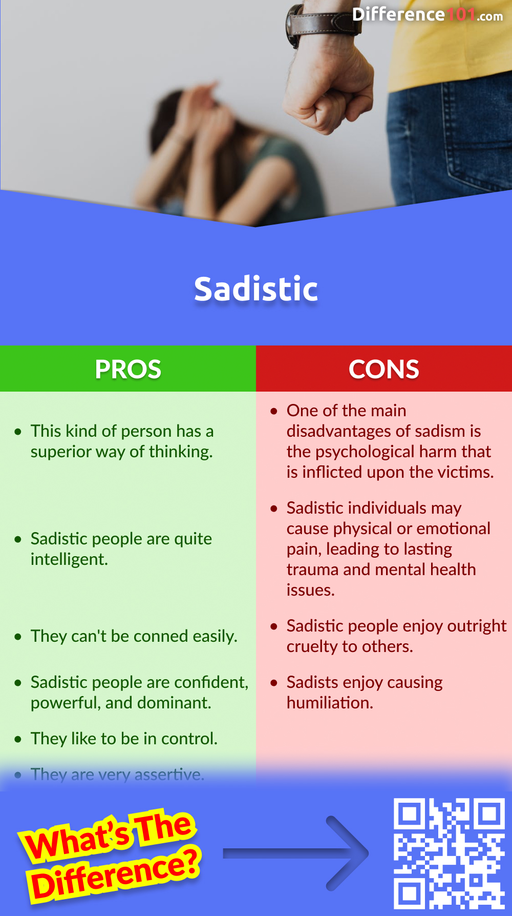 Sadistic Pros & Cons
