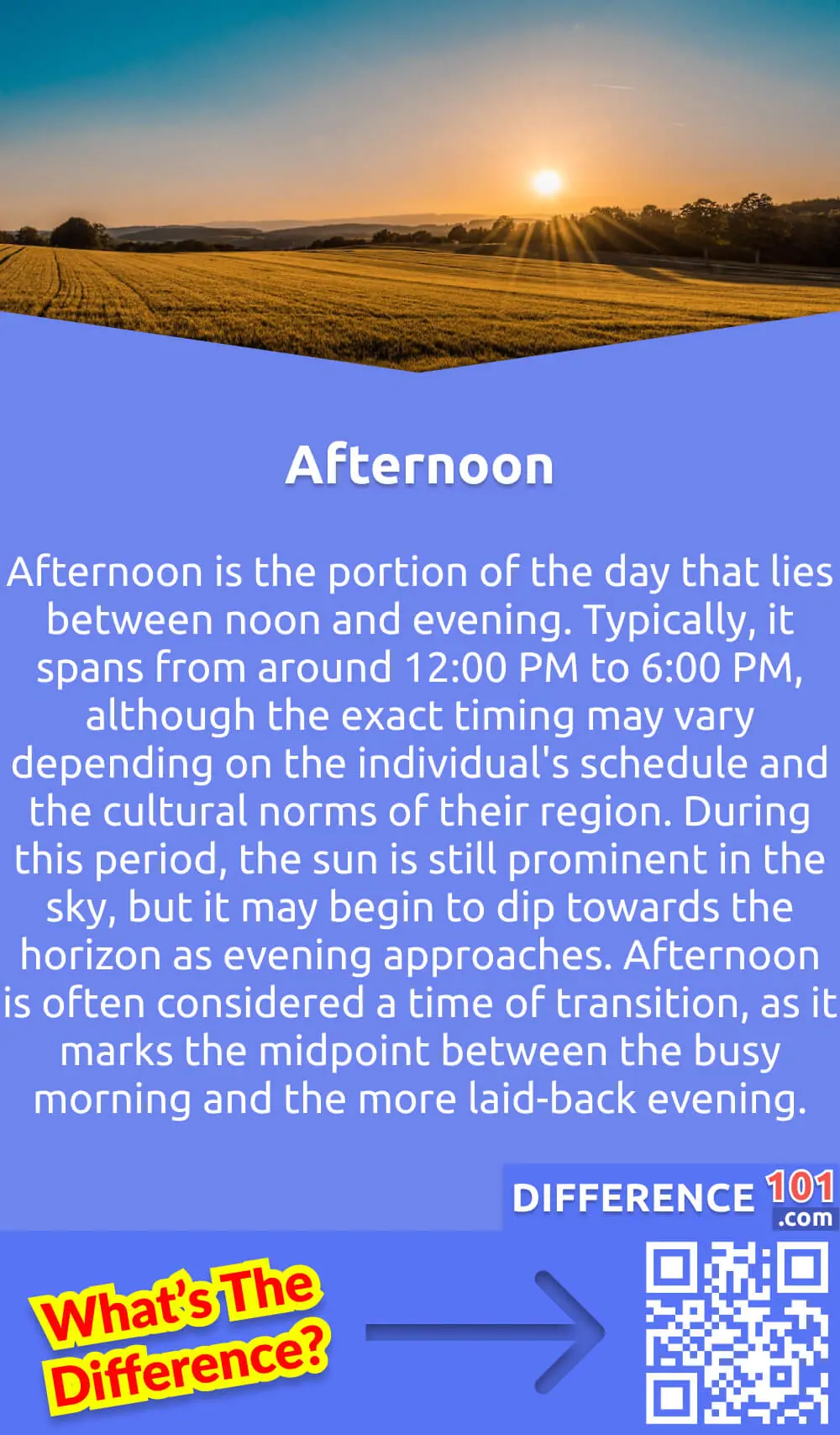 Afternoon vs. Evening: It's Time to Differentiate