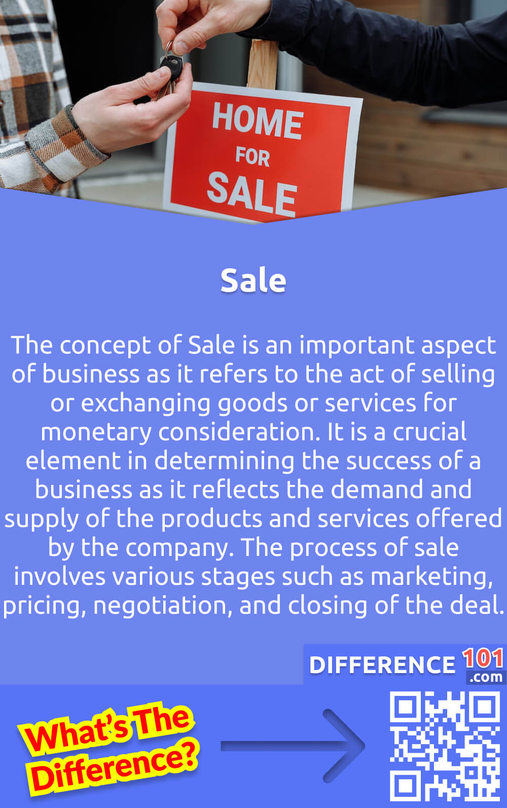 What Is Sale? The concept of Sale is an important aspect of business as it refers to the act of selling or exchanging goods or services for monetary consideration. It is a crucial element in determining the success of a business as it reflects the demand and supply of the products and services offered by the company. The process of sale involves various stages such as marketing, pricing, negotiation, and closing of the deal. To ensure a smooth sale transaction, it is essential for businesses to establish a strong market position, and to offer quality products and services. Additionally, companies need to develop effective marketing strategies to reach and engage potential customers to successfully execute sales opportunities.
