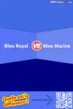 Quelle est la Différence entre le Bleu Royal et le Bleu Marine?